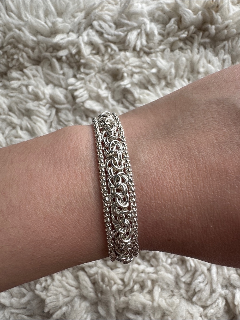 Sterling‎ Silver Byzantine Bracelet